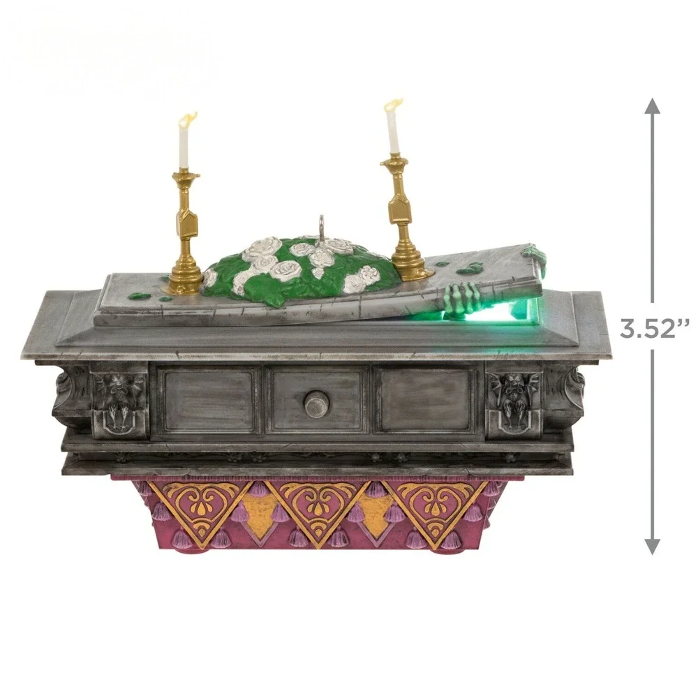 Hallmark Disney Haunted Mansion Coffin in Conservatory Light Sound Ornament